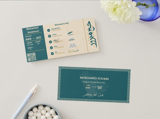 Umrah/Hajj Boarding Pass; Perfecte cadeau voor elke Hajji
